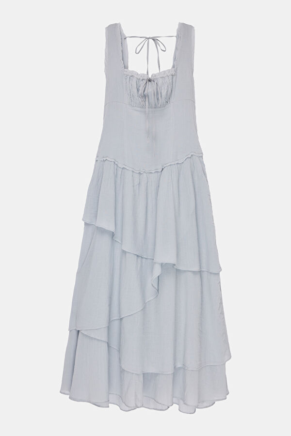 Light Blue Midi Women's Dress