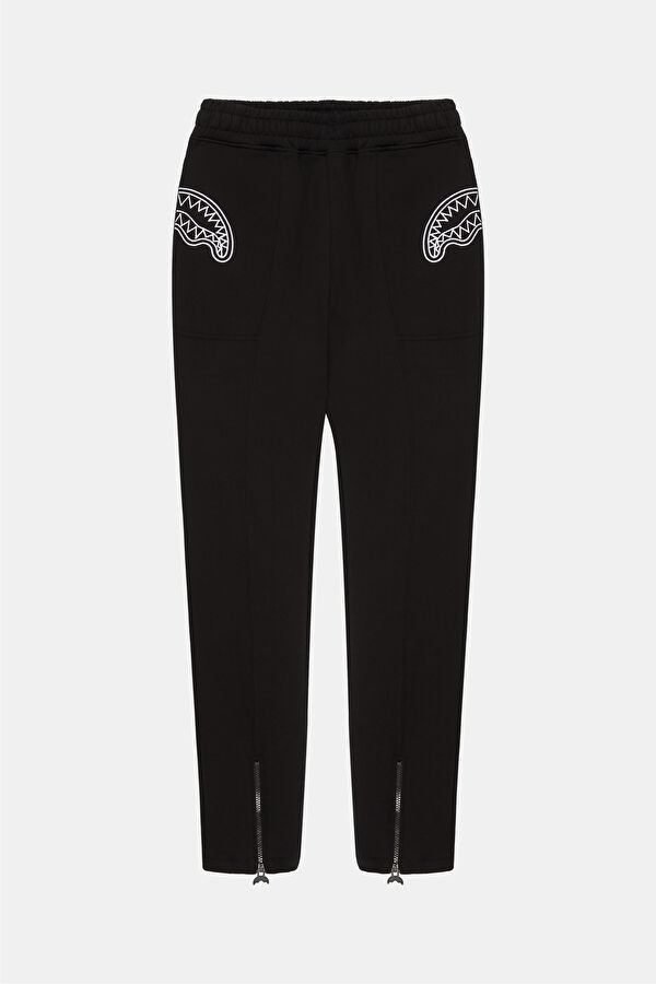 Relax Fit Black Straight Leg Sport Men's Pants