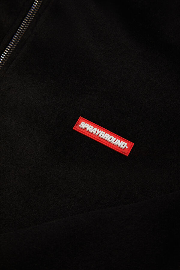 Siyah Relax Kalıp Kapuşonlu Erkek Sweatshirt 4