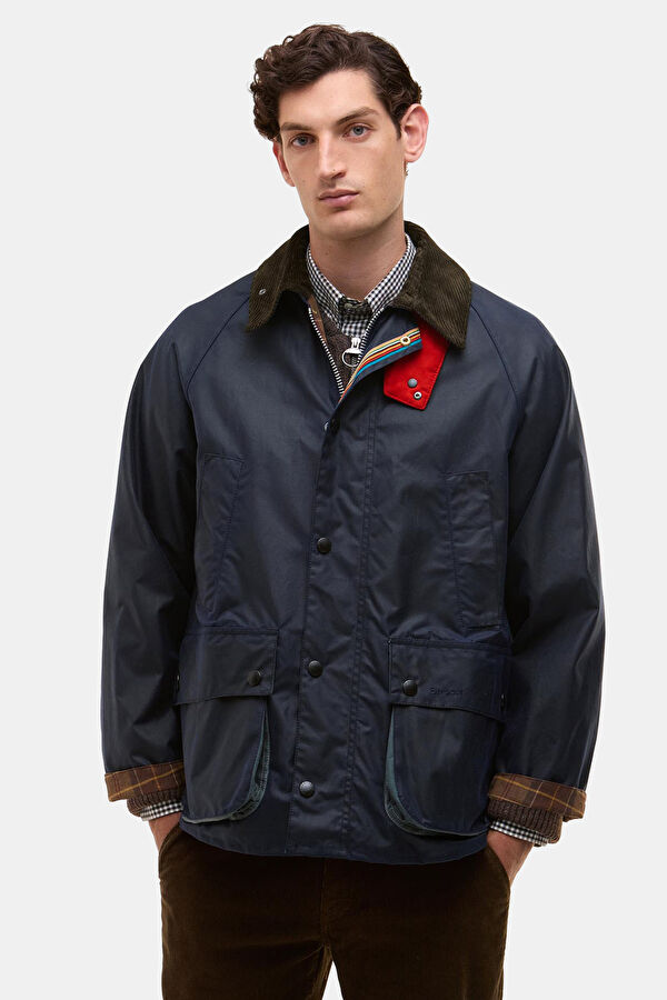 X Paul Smith OS Bedale Wax Lacivert Erkek Mont 3