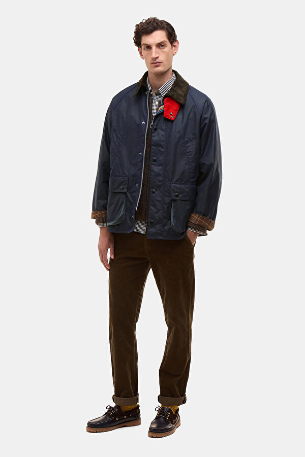 X Paul Smith OS Bedale Wax Lacivert Erkek Mont 4