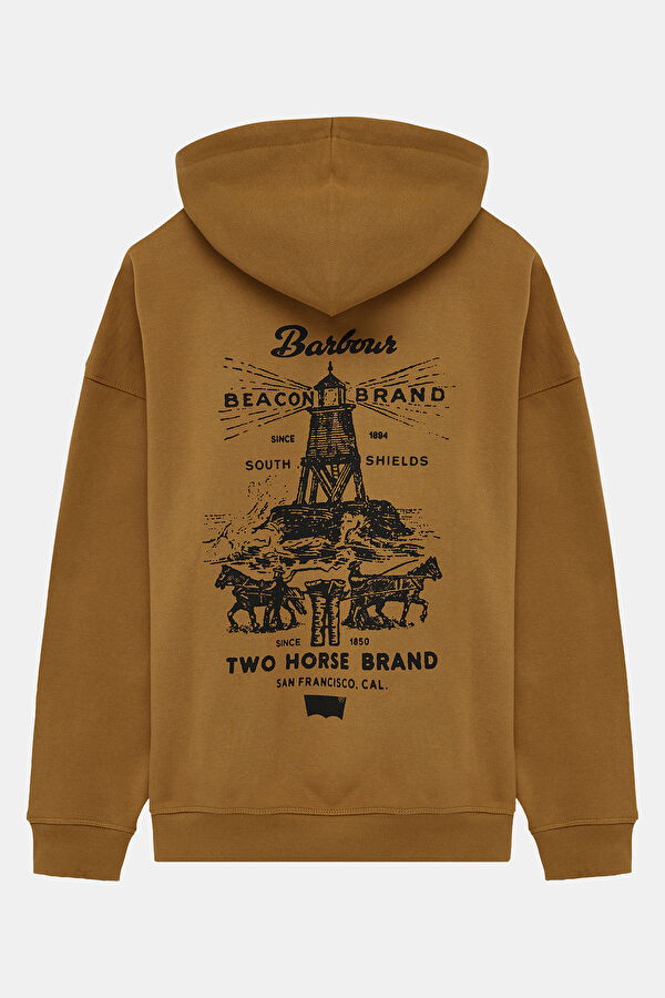 X Levi's Graphic Brown Hooded Men's Sweatshirt 2