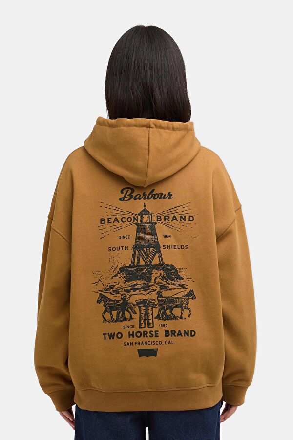 X Levi's Graphic Brown Hooded Men's Sweatshirt 11