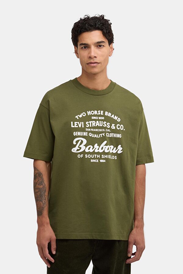 X Levi's Graphic Khaki Crew Neck Print Men's T-Shirt 7