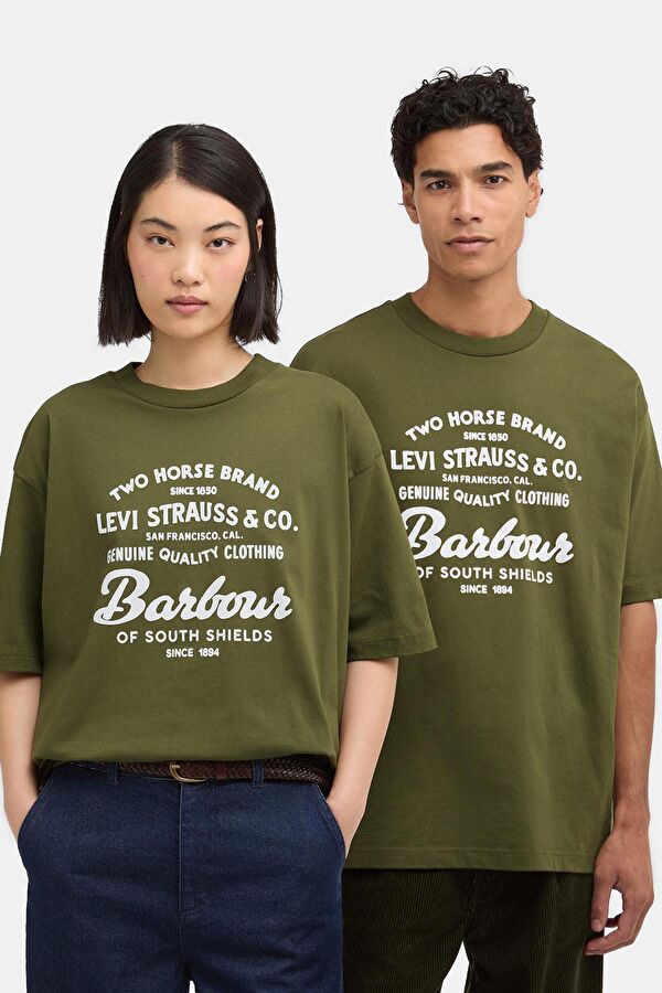 X Levi's Graphic Khaki Crew Neck Print Men's T-Shirt 8