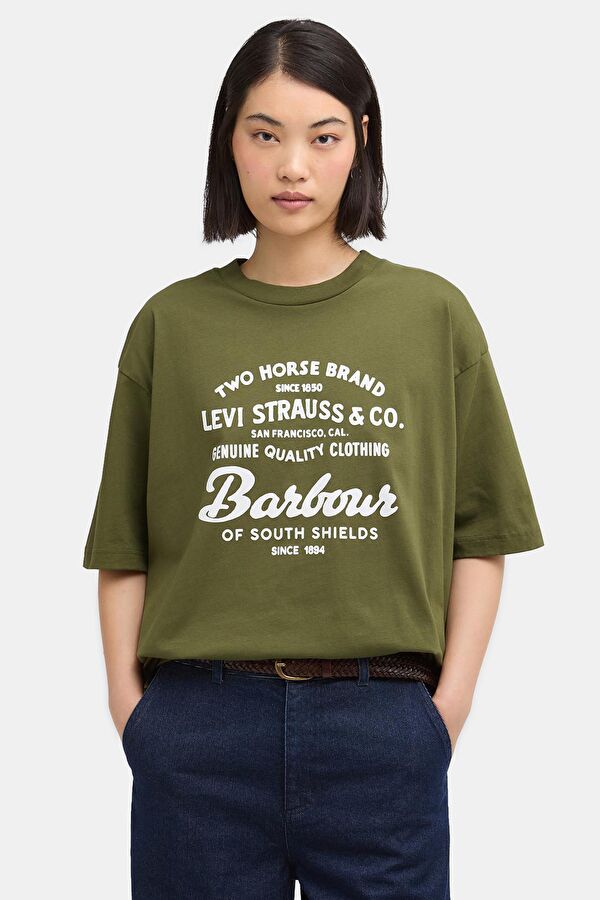 X Levi's Graphic Khaki Crew Neck Print Men's T-Shirt 10