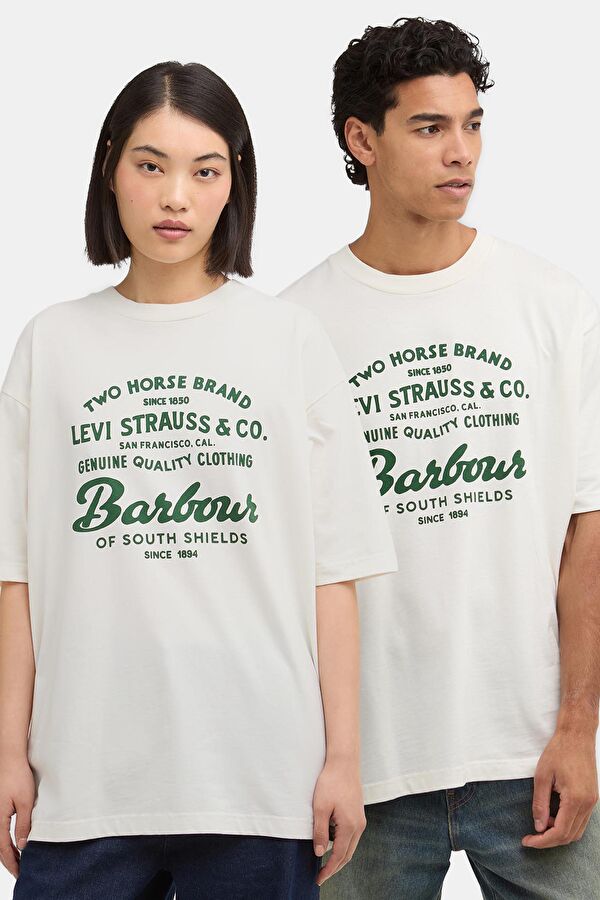 X Levi's Graphic Krem Bisiklet Yaka Baskılı Erkek T-Shirt 9