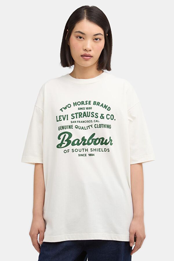 X Levi's Graphic Krem Bisiklet Yaka Baskılı Erkek T-Shirt 11