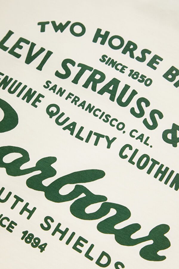 X Levi's Graphic Krem Bisiklet Yaka Baskılı Erkek T-Shirt 4