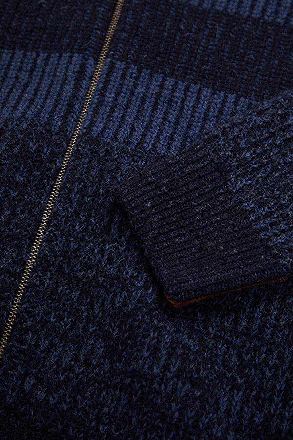 X Paul Smith Lacivert Çizgili Erkek Hırka 4