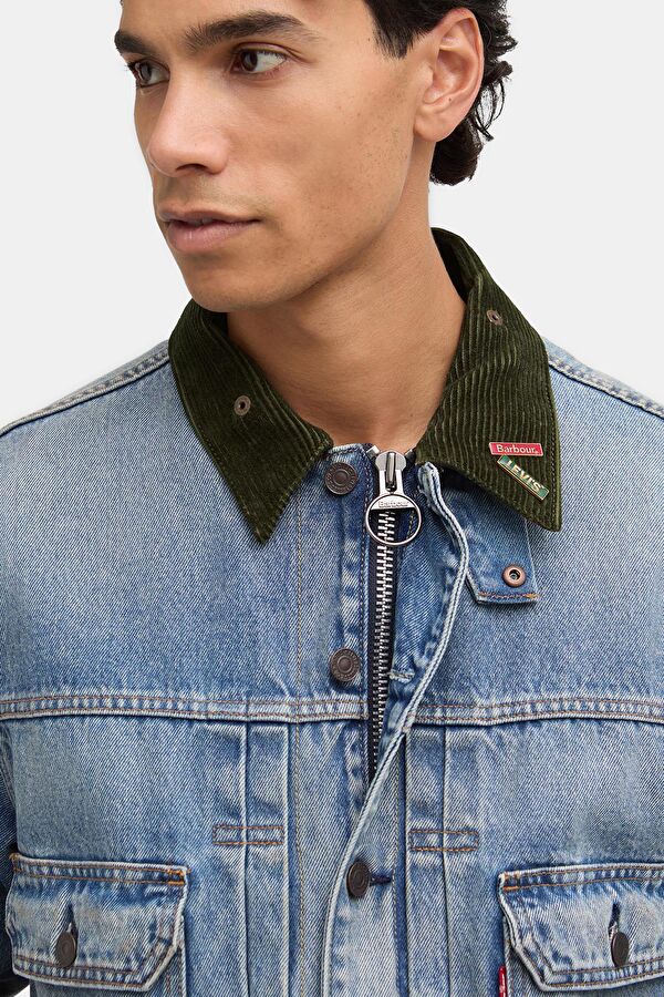 X Levi's Type 2 Denim Açık Mavi Düğmeli Erkek Ceket 8