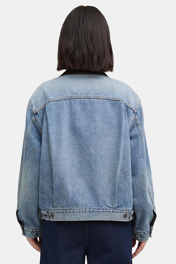 X Levi's Type 2 Denim Açık Mavi Düğmeli Erkek Ceket 14