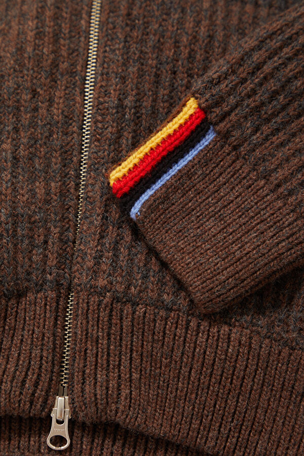 X Paul Smith Kiremit Çizgili Erkek Hırka 5