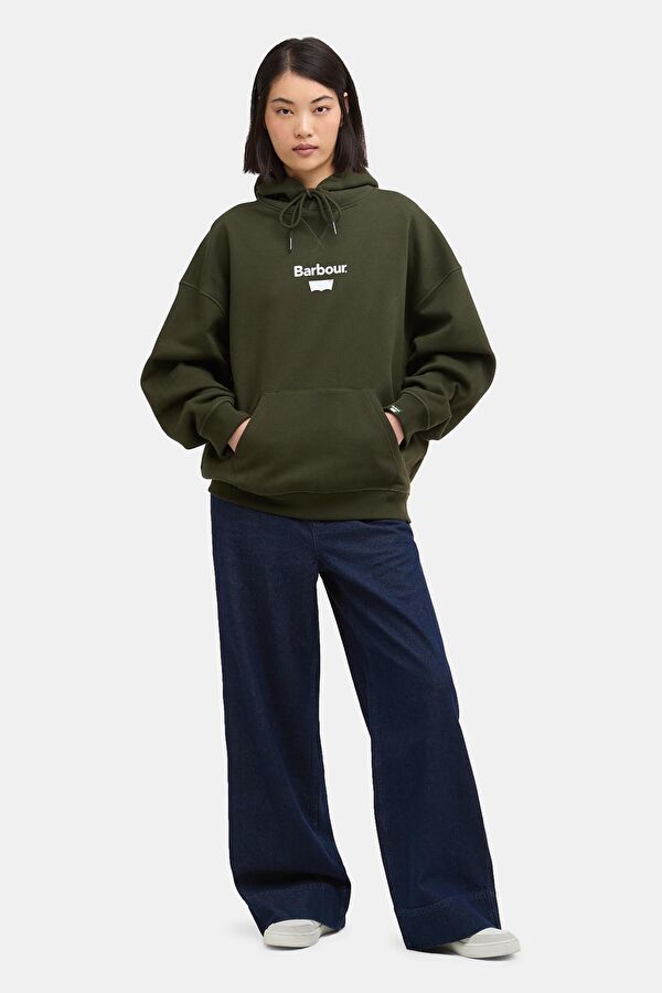 X Levi's Graphic Koyu Yeşil Kapuşonlu Erkek Sweatshirt 10