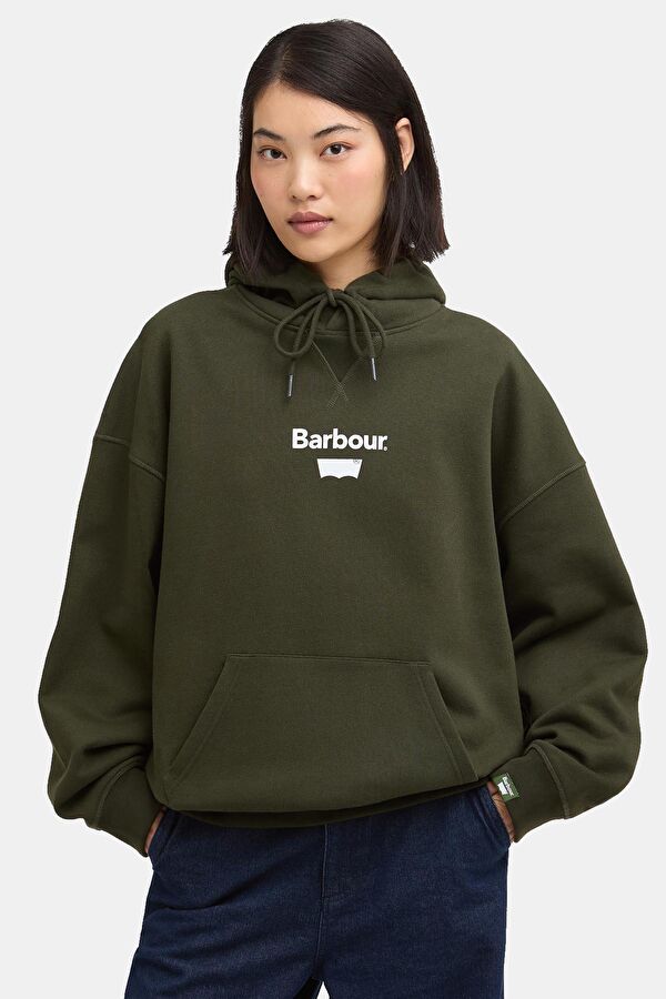 X Levi's Graphic Koyu Yeşil Kapuşonlu Erkek Sweatshirt 11