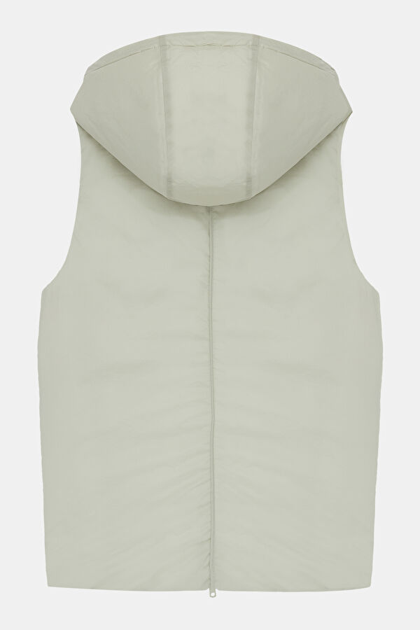 By Stella McCartney Puf Açık Gri Kadın Yelek 2
