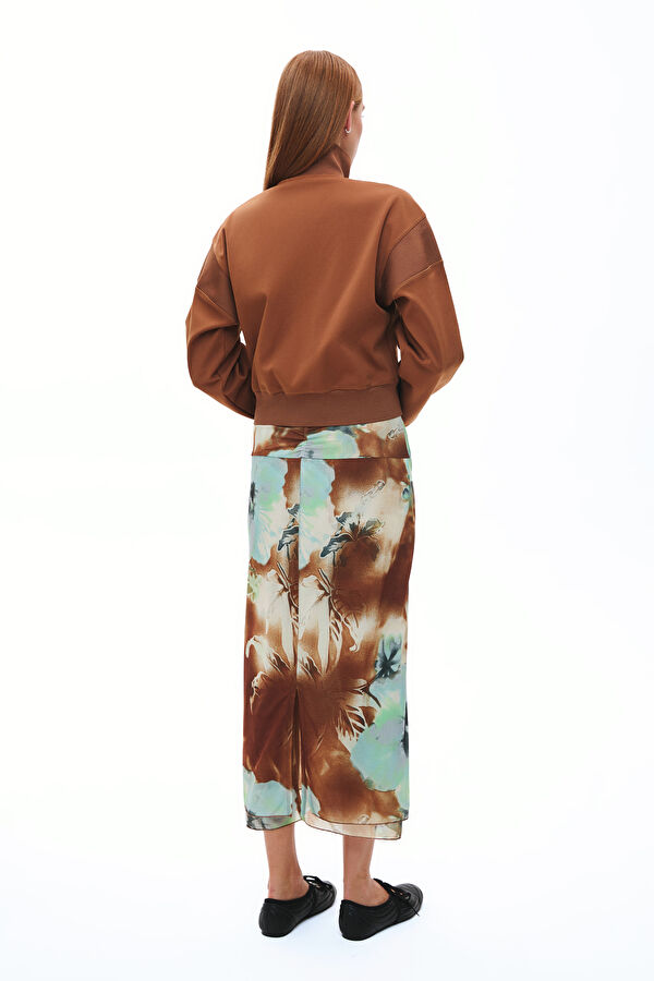 By Stella McCartney Kahve Relax Kalıp Dik Yaka Kadın Sweatshirt 2
