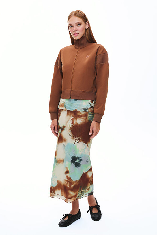 By Stella McCartney Kahve Relax Kalıp Dik Yaka Kadın Sweatshirt 3