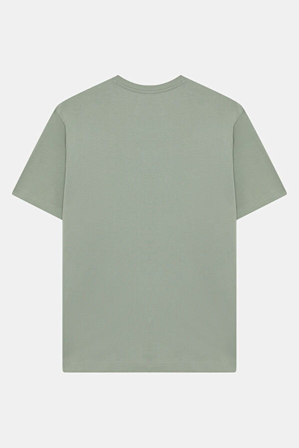 Relax Fit Green Crew Neck Men's T-Shirt 4