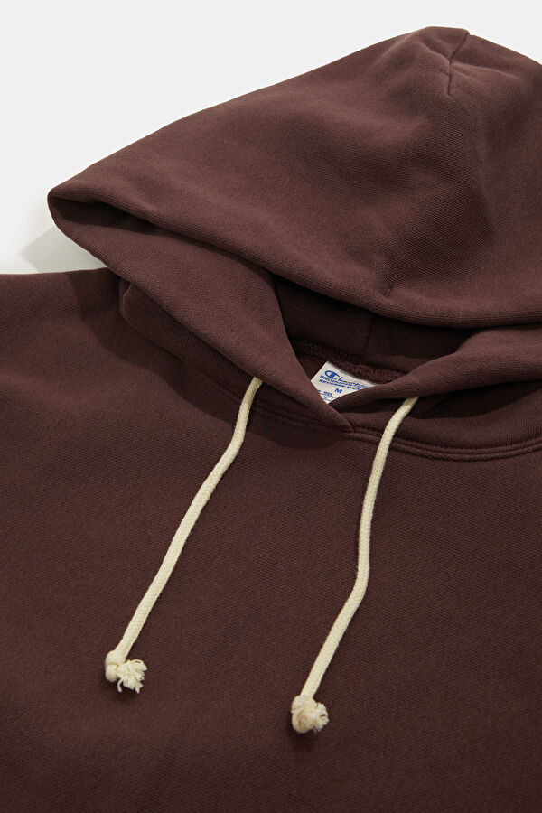 Kahve Relax Kalıp Kapuşonlu Erkek Sweatshirt 3