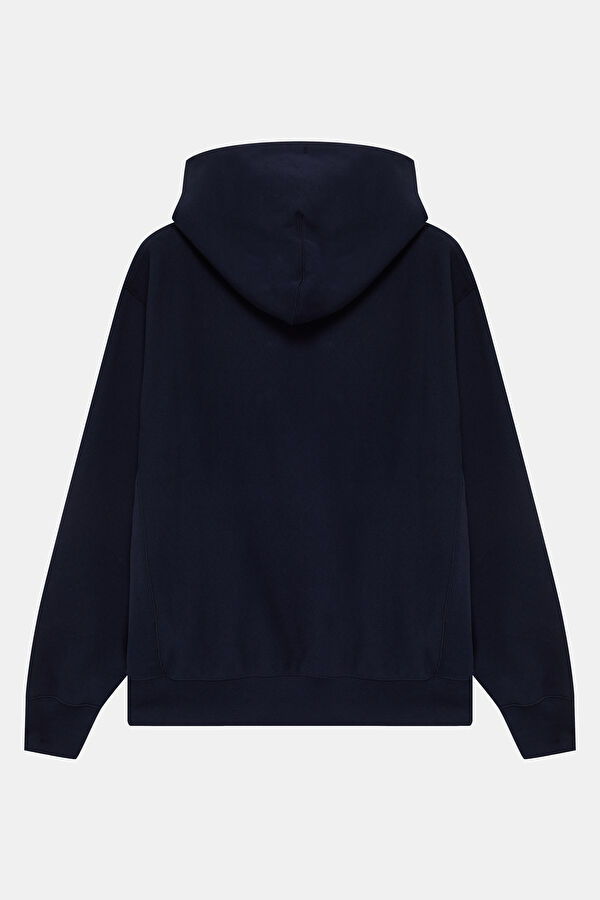 Lacivert Relax Kalıp Kapuşonlu Erkek Sweatshirt 5