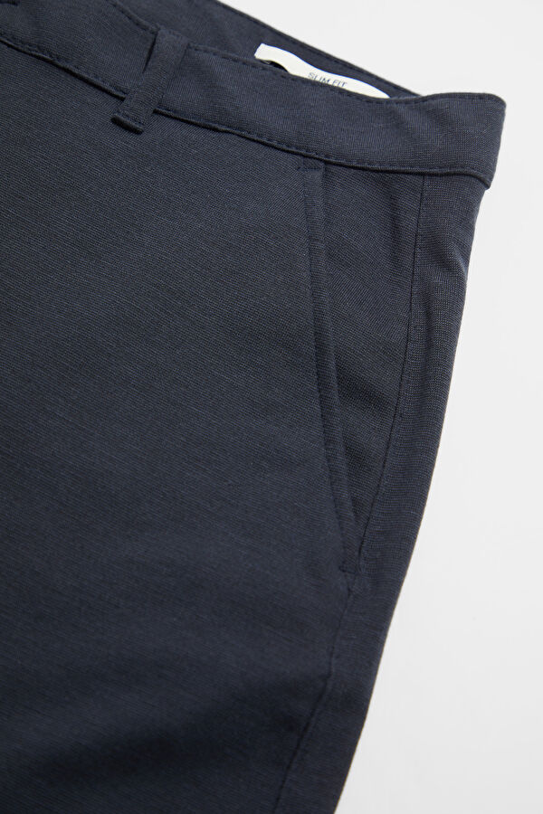 Lacivert Slim Fit Erkek Pantolon 4