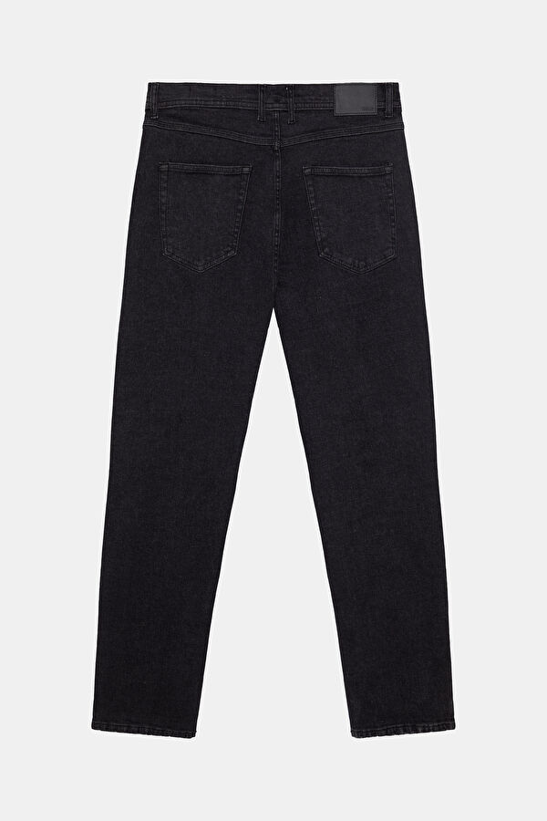 Gri Straight Pamuk Elastan Erkek Jean Pantolon 4