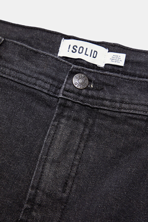 Gri Straight Pamuk Elastan Erkek Jean Pantolon 5