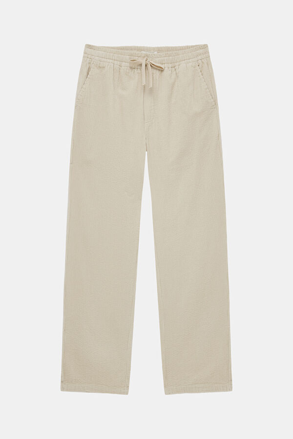 Cream Straight Men's Pants