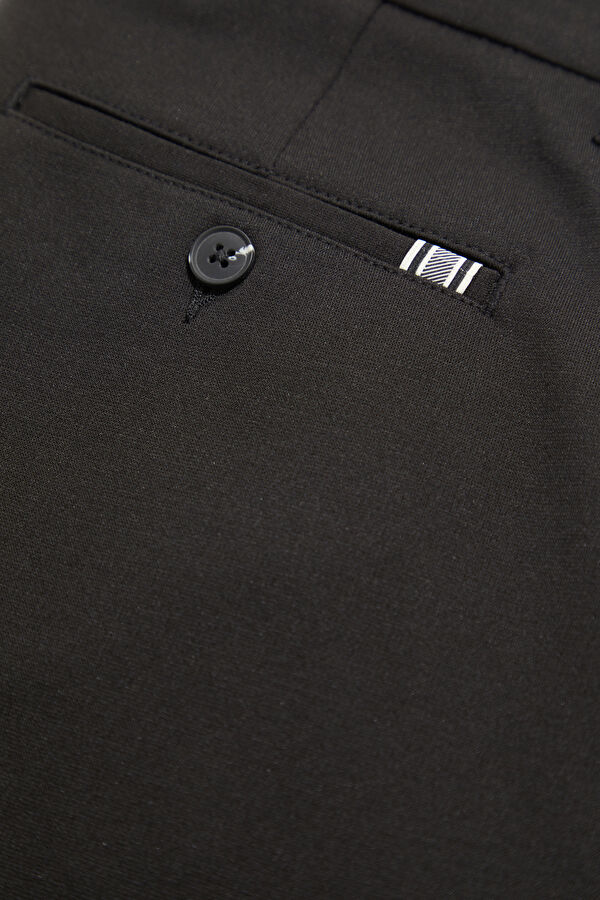 Black Slim Fit Men's Pants 5