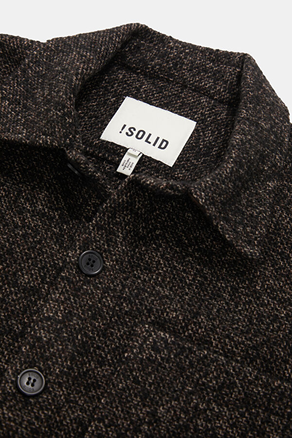 Relax Fit Anthracite Polo Collar Men's Shirt 3