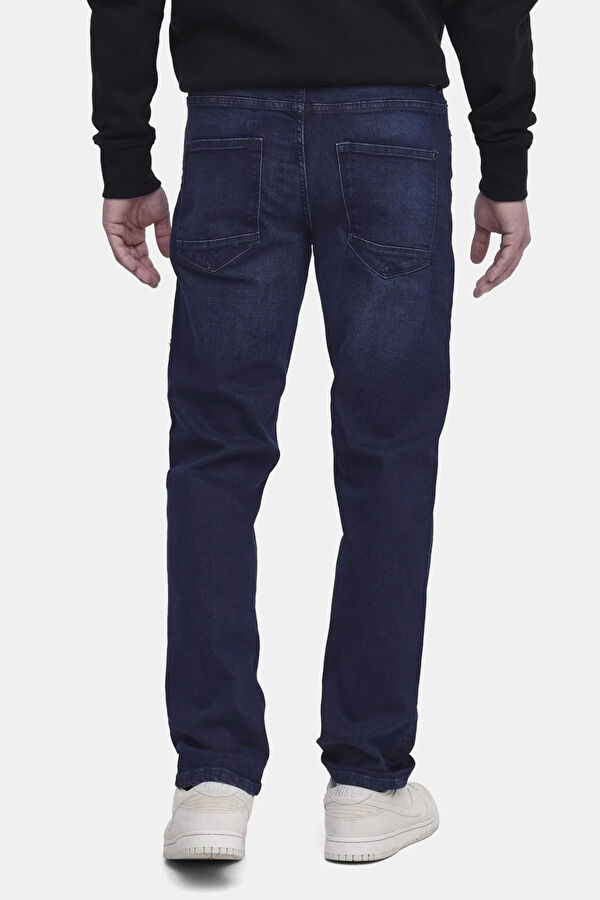 Koyu Lacivert Slim Fit Pamuk Elastan Erkek Jean Pantolon 3