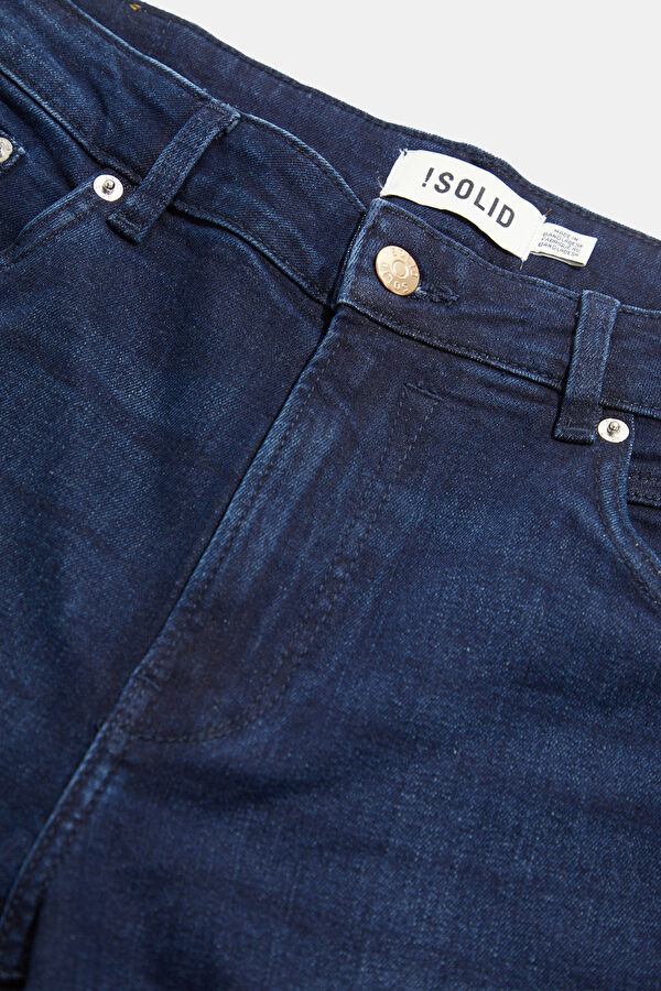 Koyu Lacivert Slim Fit Pamuk Elastan Erkek Jean Pantolon 5