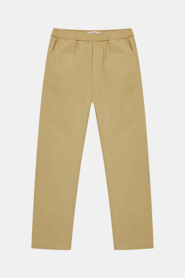 Relax Fit Cream Wide Leg Men's Trousers