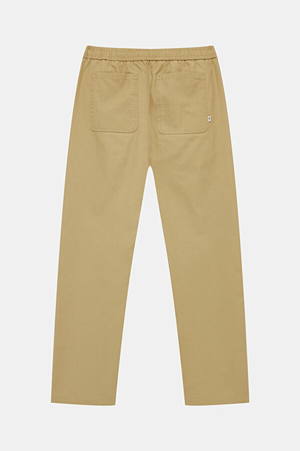 Relax Fit Cream Wide Leg Men's Trousers 2