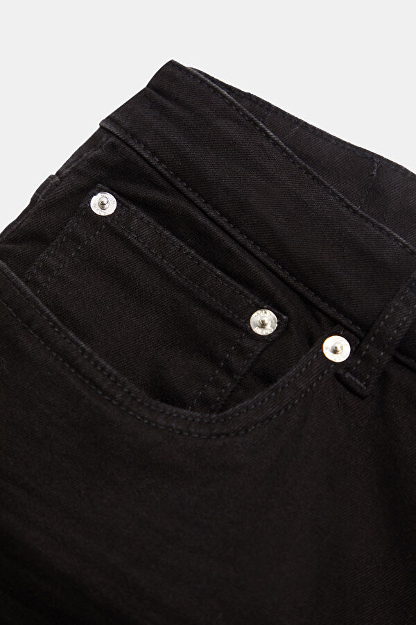 Black Slim Fit Cotton Elastane Men's Jeans 4