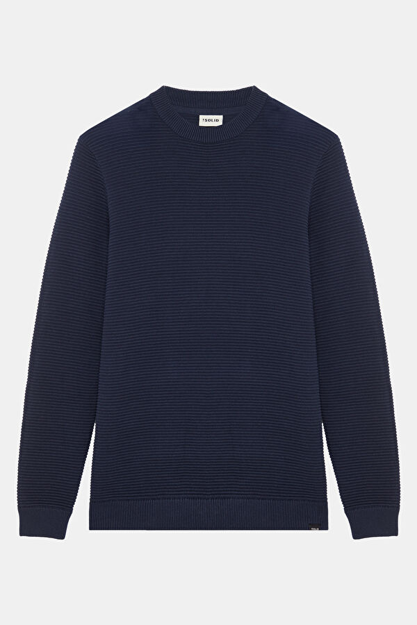 Blue Knit Men's Sweater