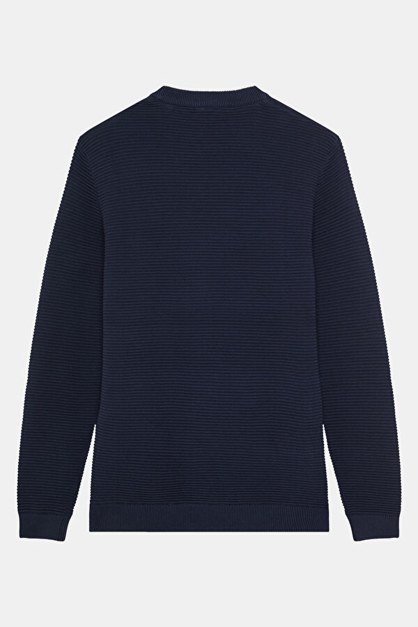 Blue Knit Men's Sweater 2