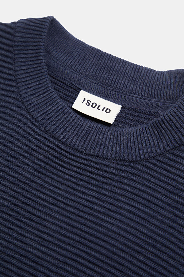 Blue Knit Men's Sweater 3