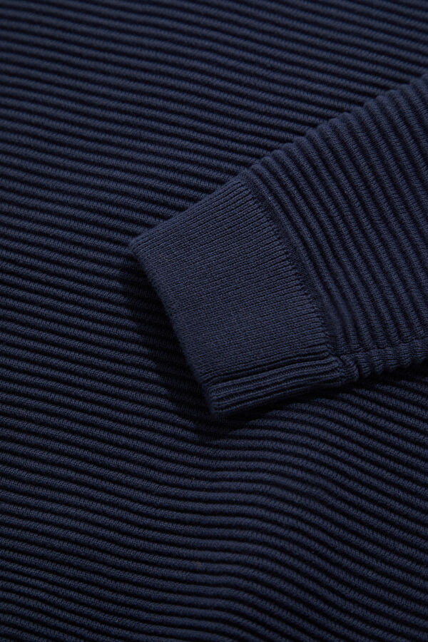 Blue Knit Men's Sweater 4