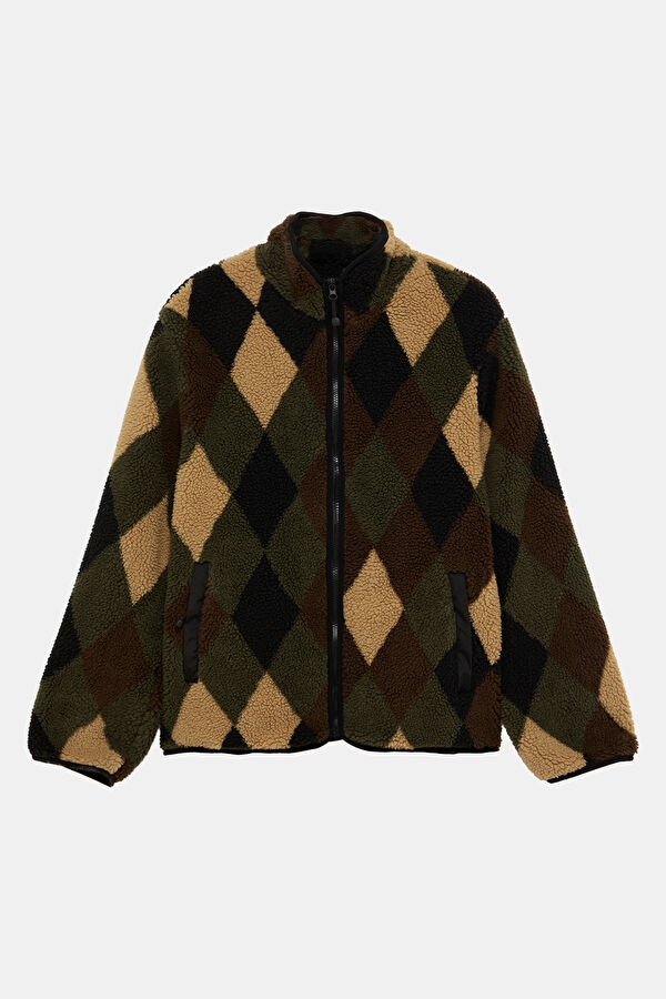 Multicolored Zip-Up Men's Jacket