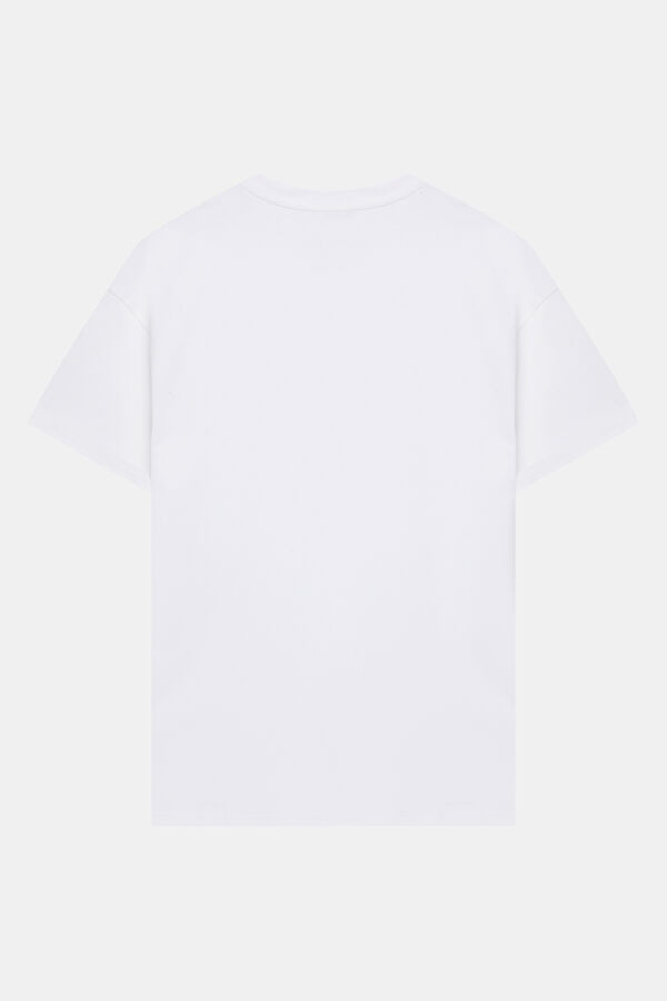 Relaxed Fit White Crew Neck Men's T-Shirt 2