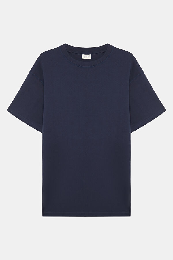 Relax Fit Blue Crew Neck Men's T-Shirt