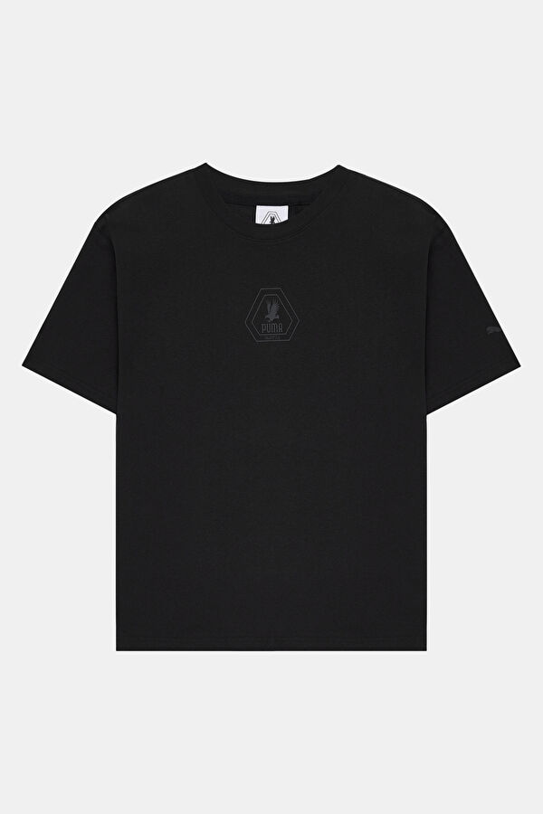 Oversize Antrasit Bisiklet Yaka Erkek T-Shirt