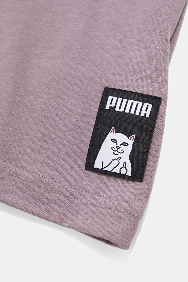 X Ripndip Relax Fit Purple Crew Neck Printed Men's T-Shirt 4