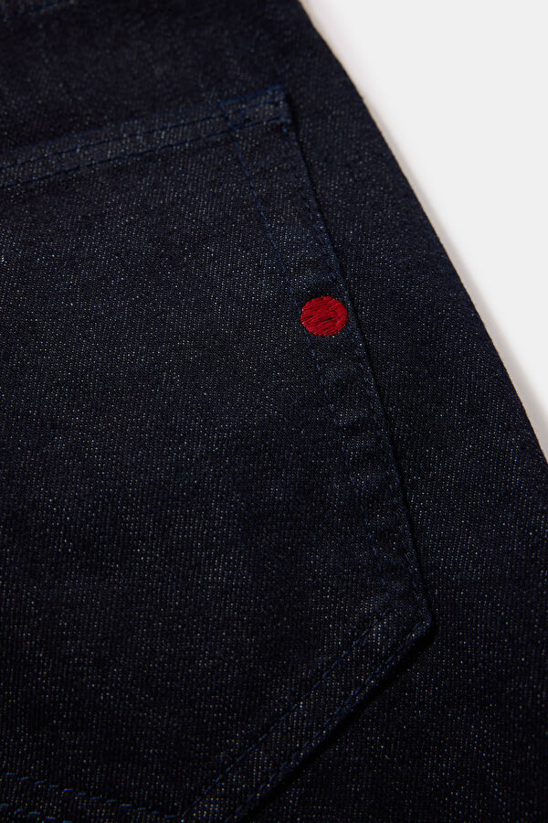 Dark Blue Comfort Fit Men's Jeans 8