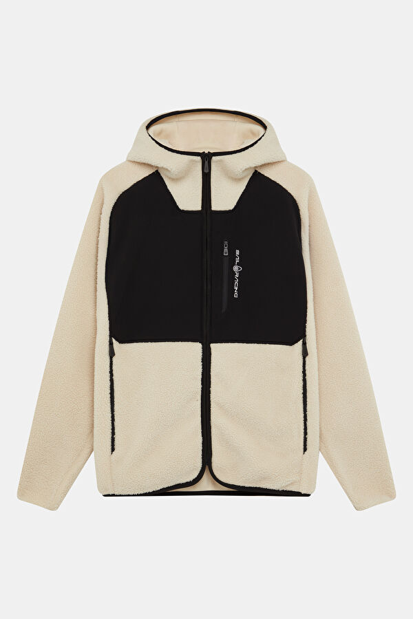 Cream Zip-Up Men's Jacket