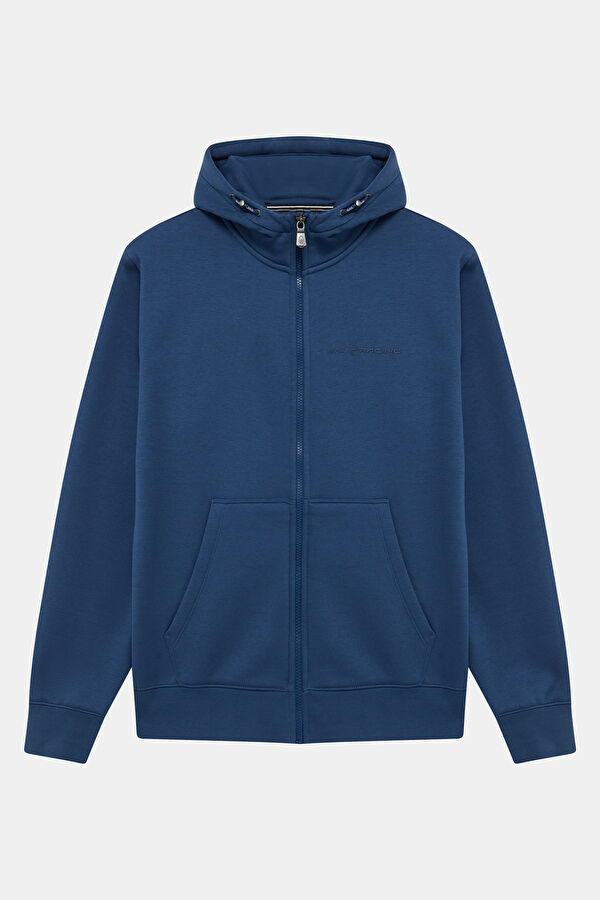 Mavi Relax Kalıp Kapuşonlu Erkek Sweatshirt