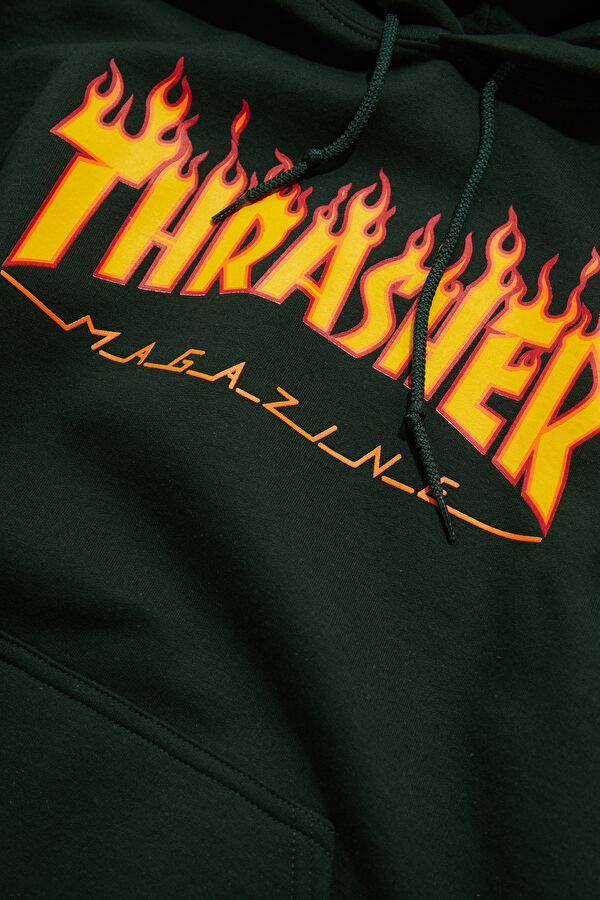 Dark Green Relax Fit Hooded Men's Sweatshirt 3