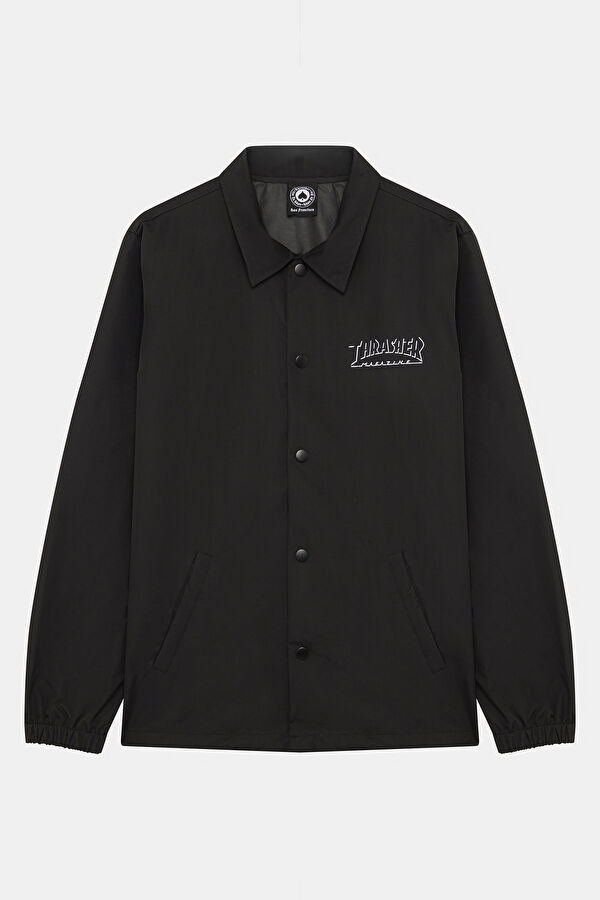 Black Buttoned Knitted Men's Jacket